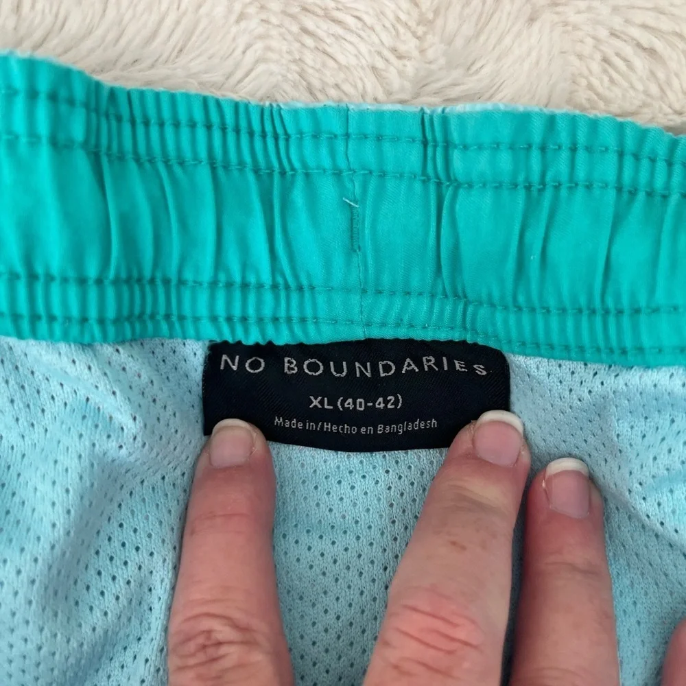 No Boundaries Turquoise Mesh Swim Shorts XL (40-42)
